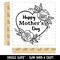 Happy Mother's Day Heart with Elegant Roses Self-Inking Rubber Stamp Ink Stamper